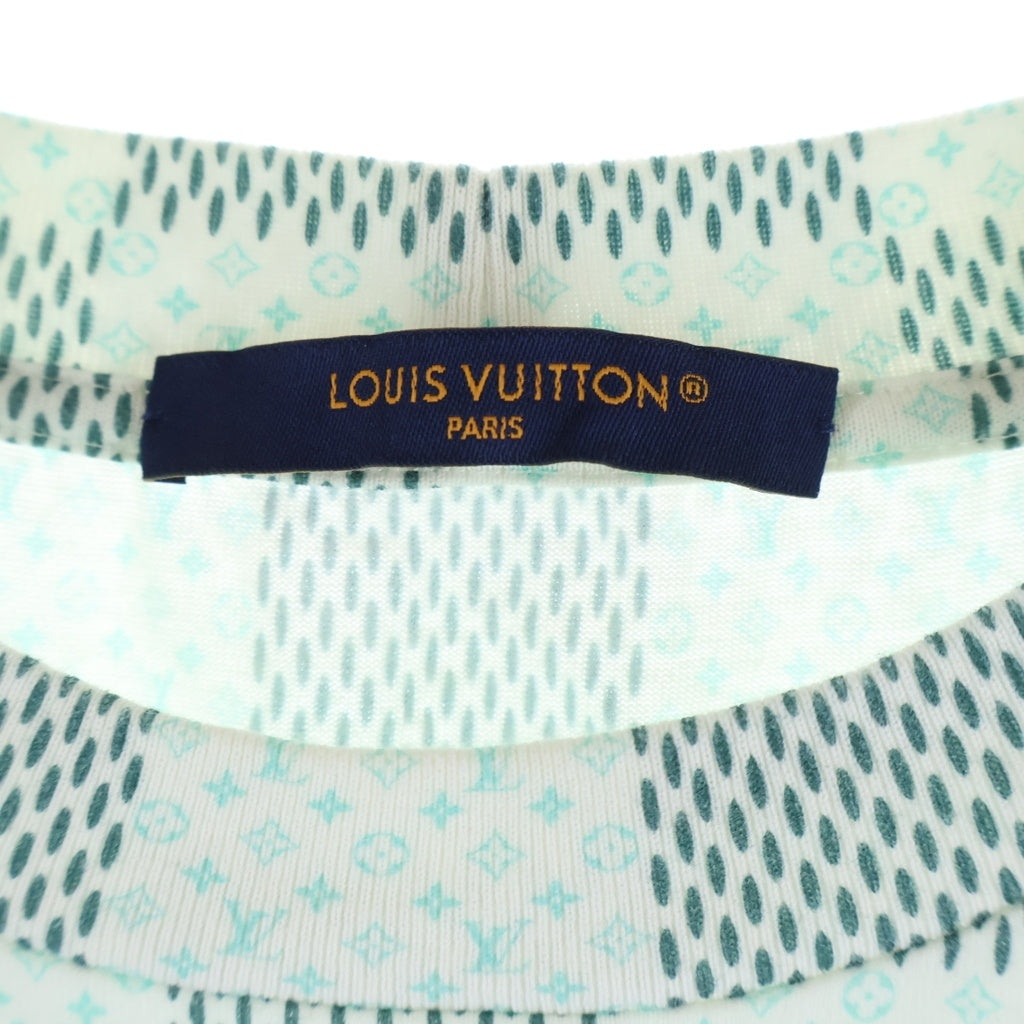 LOUIS VUITTON(ルイヴィトン) ダミエ モノグラムプリント クルーネック 半袖 Tシャツ カットソー ライトグリーン RM242MM NPG HRY10W