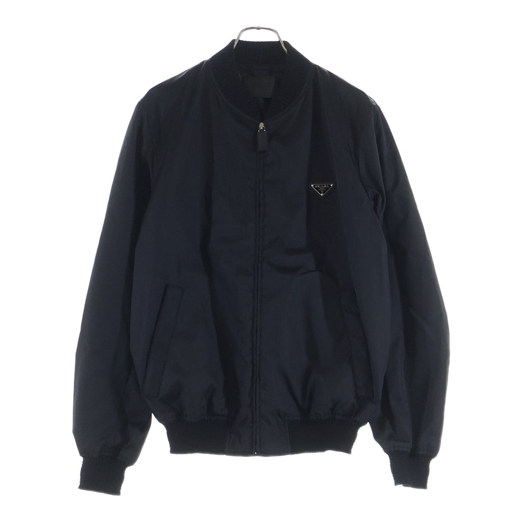 PRADA(プラダ) RE-NYLON トライアングルロゴプレート ジップアップ ボンバージャケット ブルゾン ブラック SGH038 RWP0 1WQ8