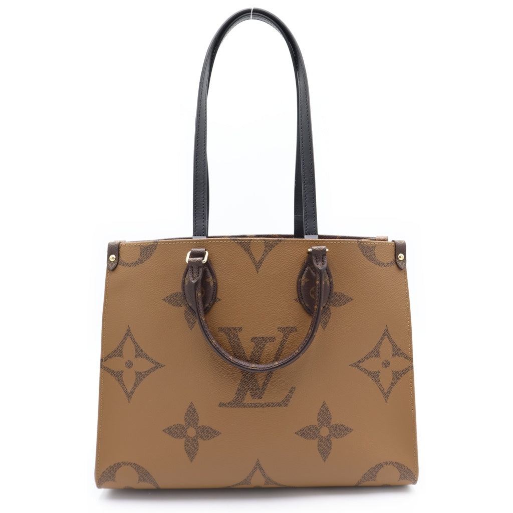 LOUIS VUITTON(ルイヴィトン) モノグラム ジャイアントオンザゴーMM ハンド ショルダーバッグ PVC レザー ゴールド金具 ブラウン M45321 RFID レディース