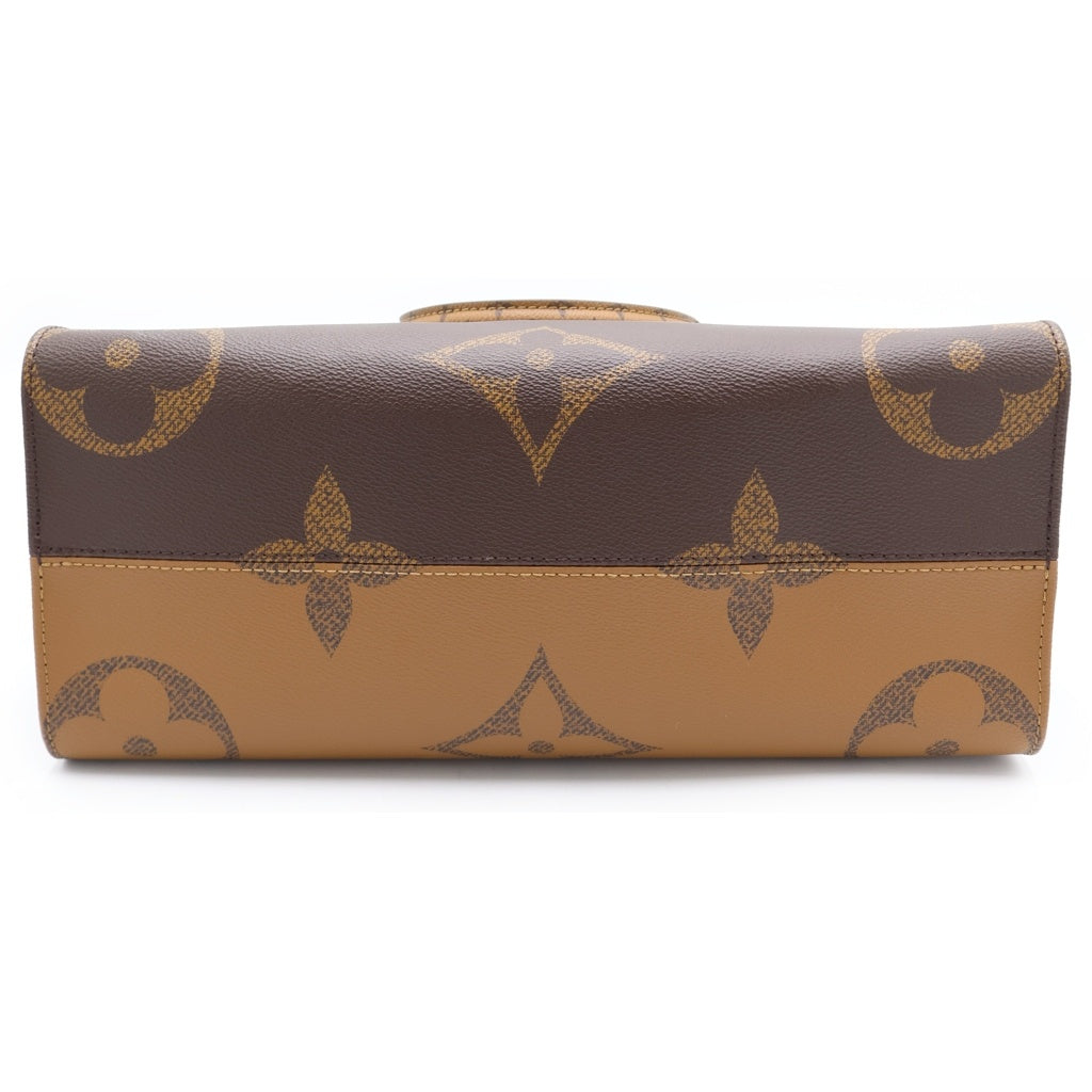 LOUIS VUITTON(ルイヴィトン) モノグラム ジャイアントオンザゴーMM ハンド ショルダーバッグ PVC レザー ゴールド金具 ブラウン M45321 RFID レディース