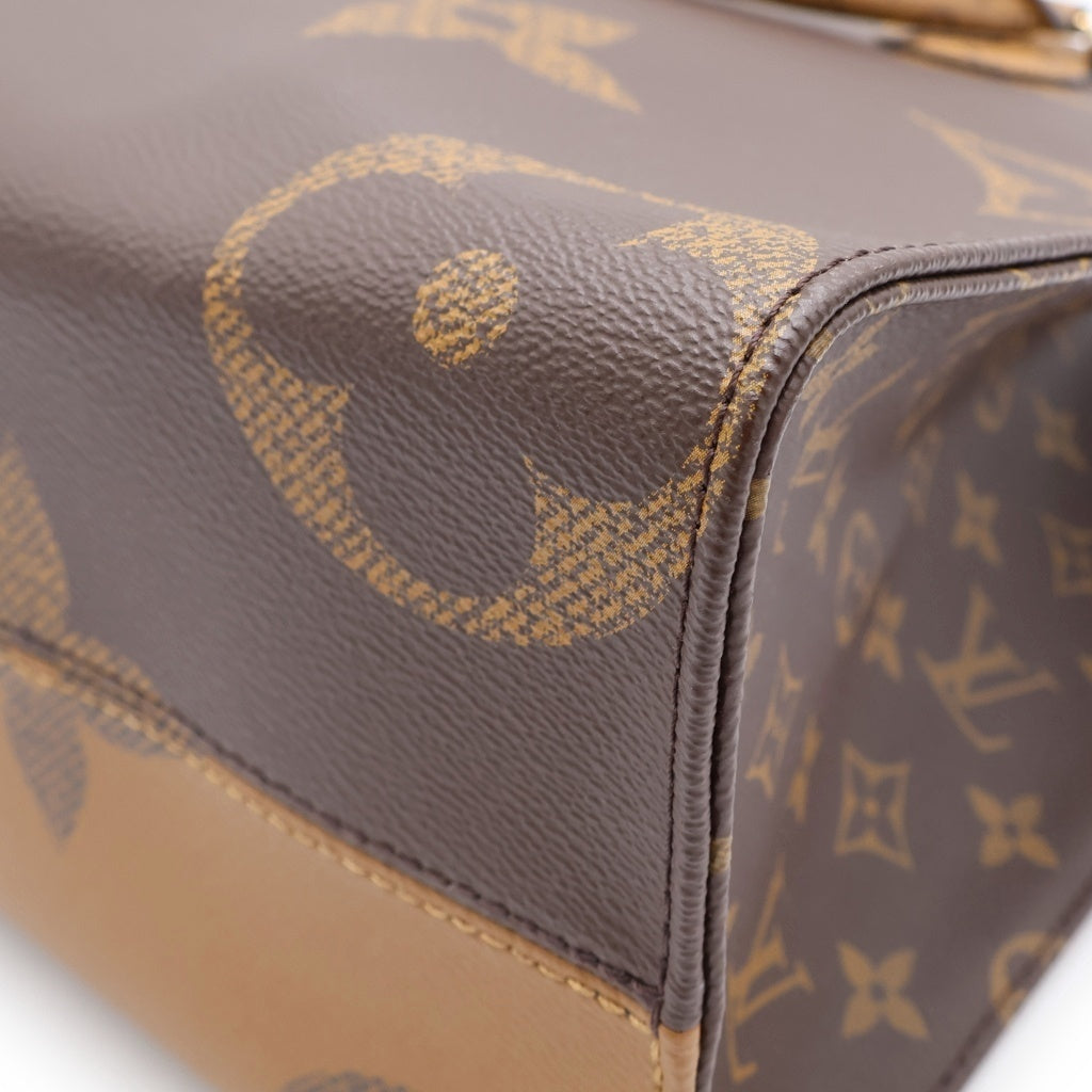 LOUIS VUITTON(ルイヴィトン) モノグラム ジャイアントオンザゴーMM ハンド ショルダーバッグ PVC レザー ゴールド金具 ブラウン M45321 RFID レディース