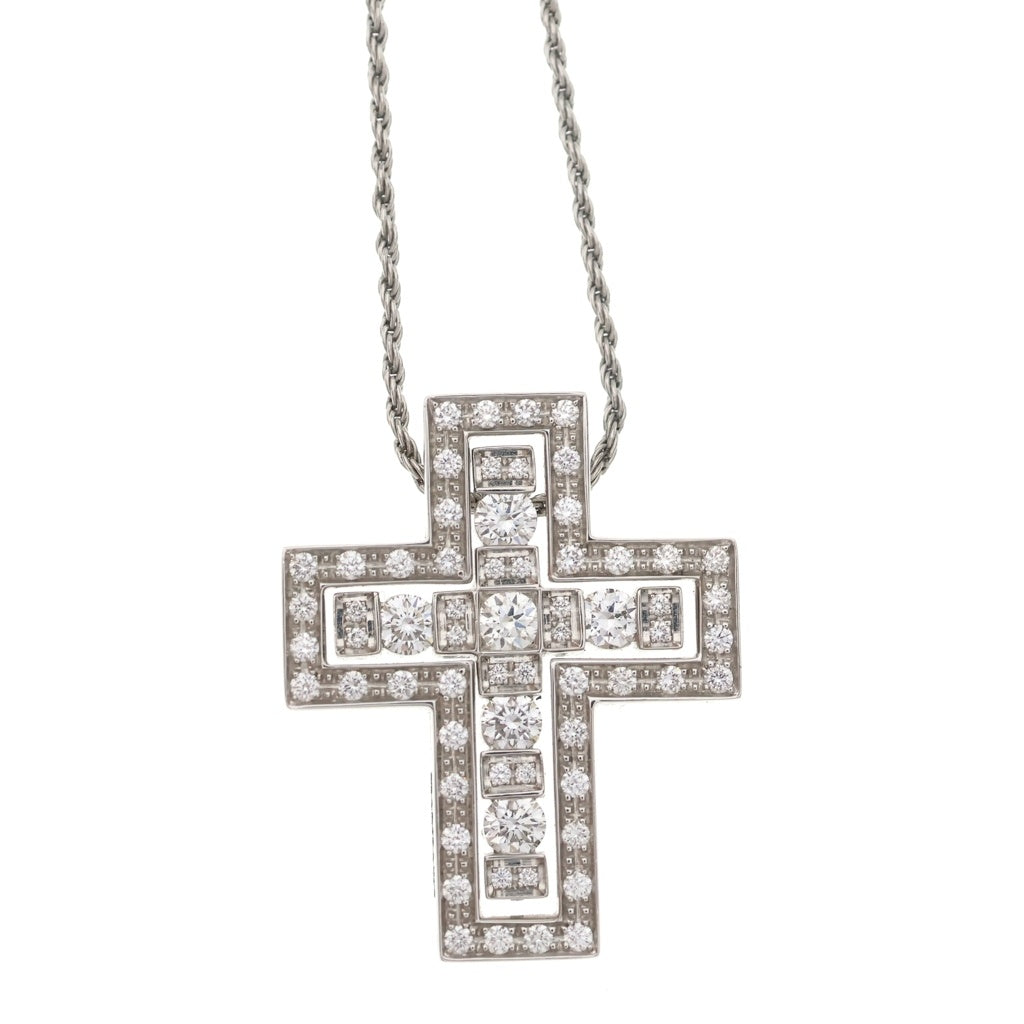DAMIANI(ダミアーニ) ベルエポック M クロス ダイヤネックレス ホワイトゴールド レディース
