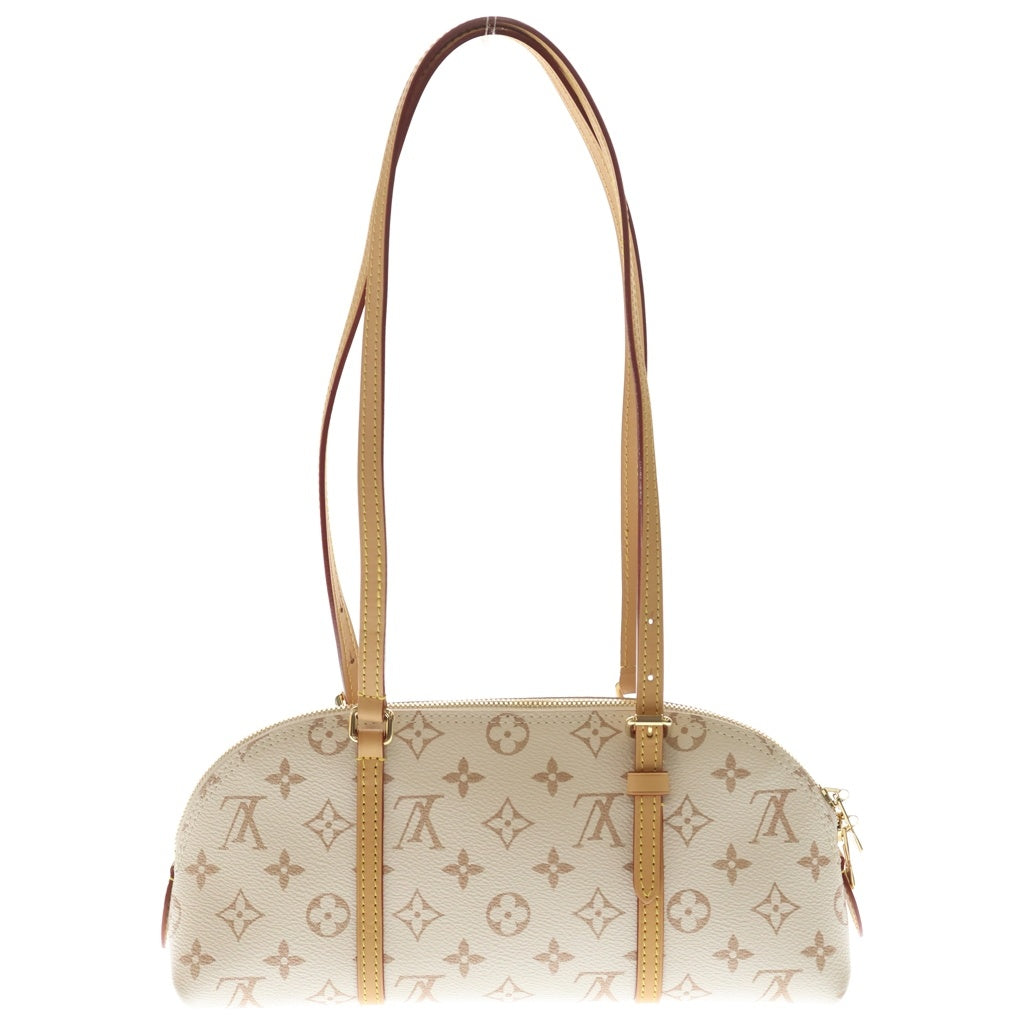 LOUIS VUITTON(ルイヴィトン) モノグラム・デュンヌ キャンバス スクワイア ハンドバッグ ホワイト×ベージュ レザー×PVC EW M2A457 ゴールド金具 レディース