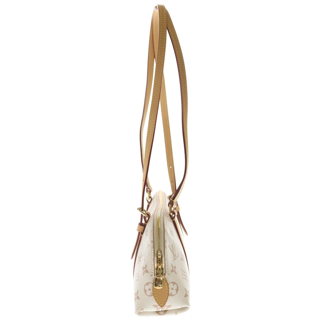 LOUIS VUITTON(ルイヴィトン) モノグラム・デュンヌ キャンバス スクワイア ハンドバッグ ホワイト×ベージュ レザー×PVC EW M2A457 ゴールド金具 レディース