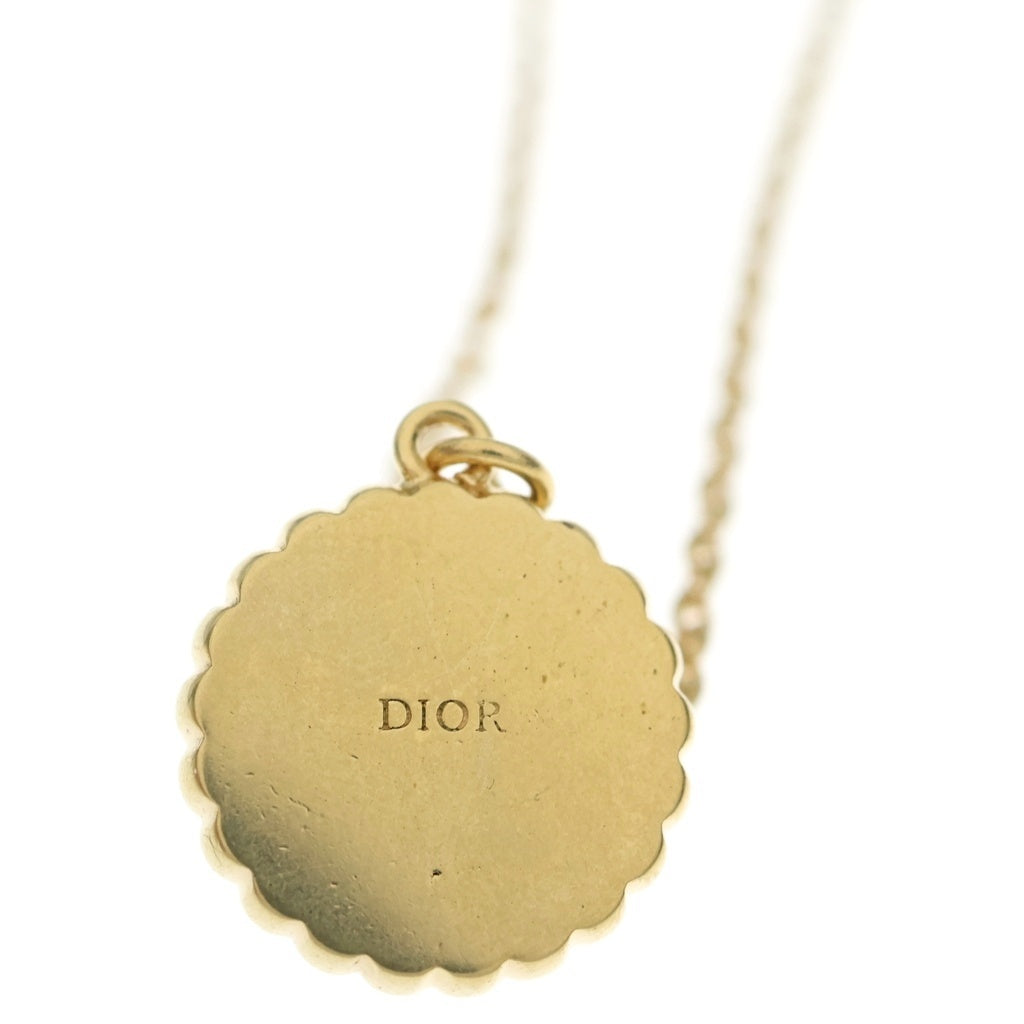 DIOR(ディオール) PETIT CDロゴ ラインストーン ネックレス ペンダント チェーン ゴールド×ピンク N2636WOMCY レディース