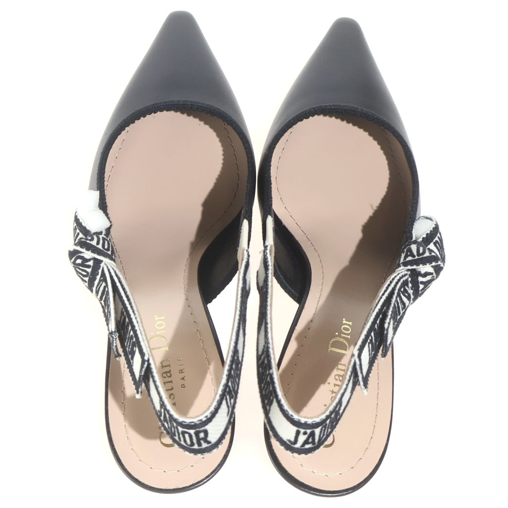Christian Dior(クリスチャンディオール) J'ADIOR ジャディオール スリングバックパンプス シューズ ローヒール レザー ブラック KDV024CEY90036 MD0225 レディース