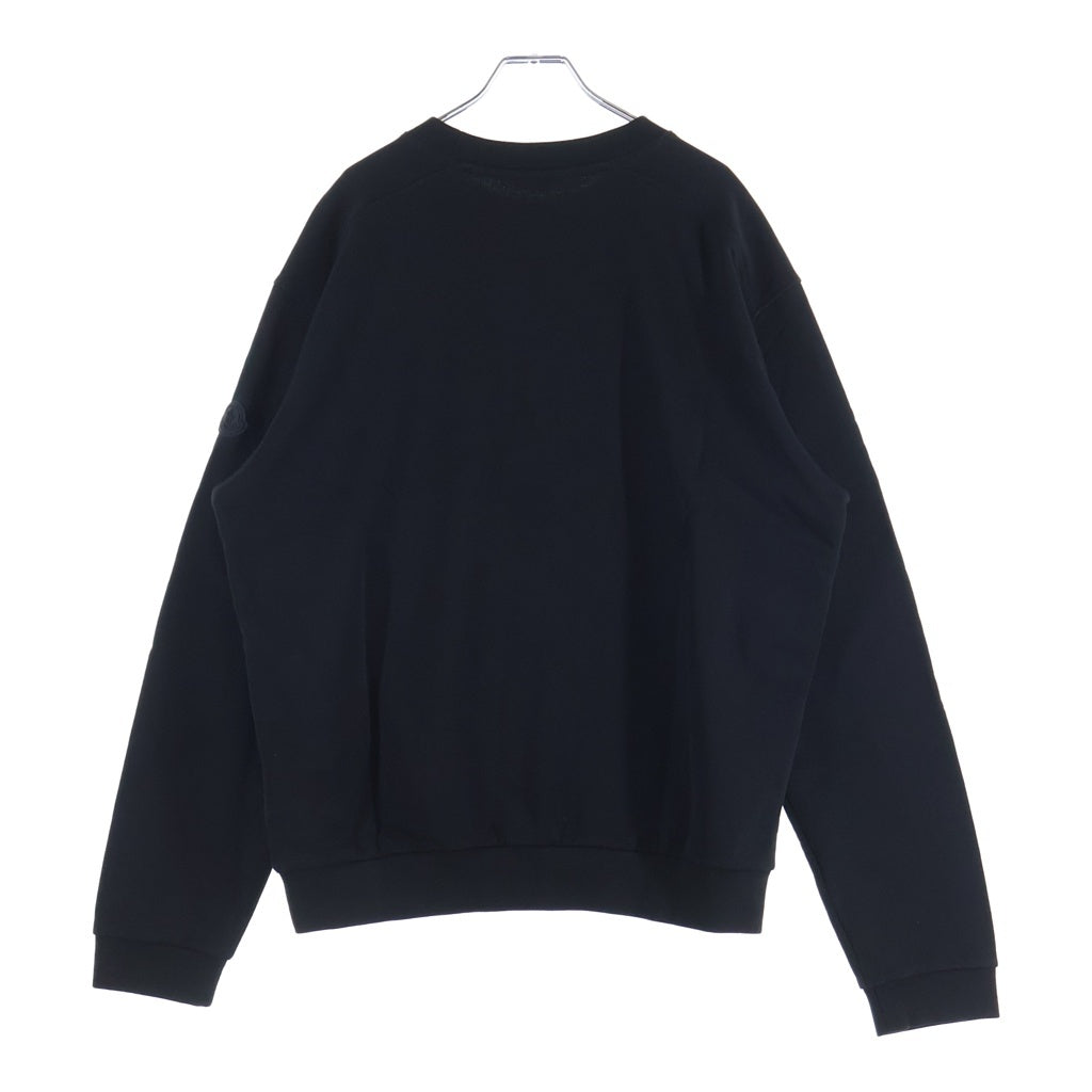 MONCLER(モンクレール) ■アイコンワッペン付きクルーネック スウェット 黒 コットン H20918G00010809KR ICタイプ