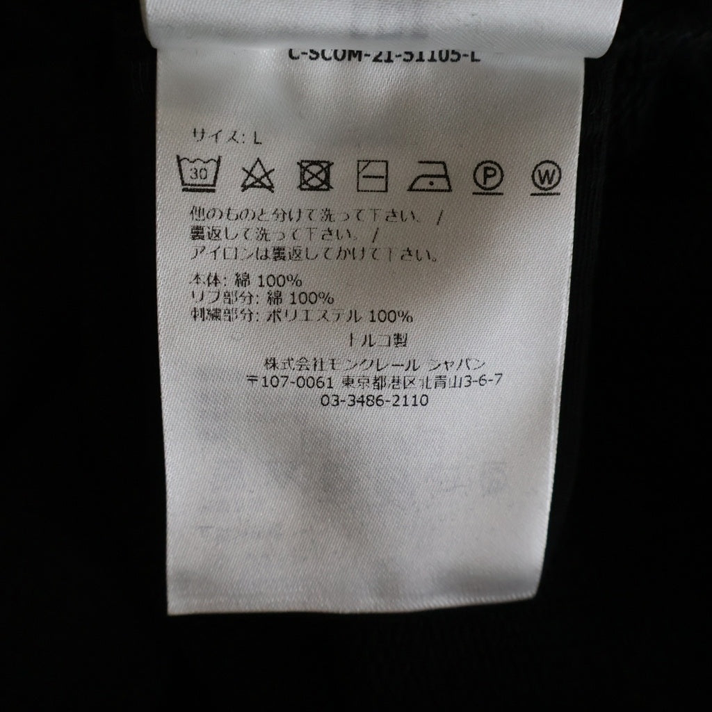 MONCLER(モンクレール) ■アイコンワッペン付きクルーネック スウェット 黒 コットン H20918G00010809KR ICタイプ