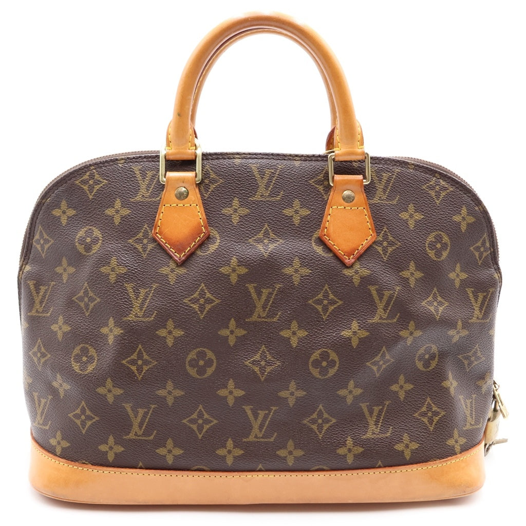 LOUIS VUITTON(ルイヴィトン) モノグラム アルマ ハンドバッグ ブラウン レザー×PVC M51130 ゴールド金具 レディース