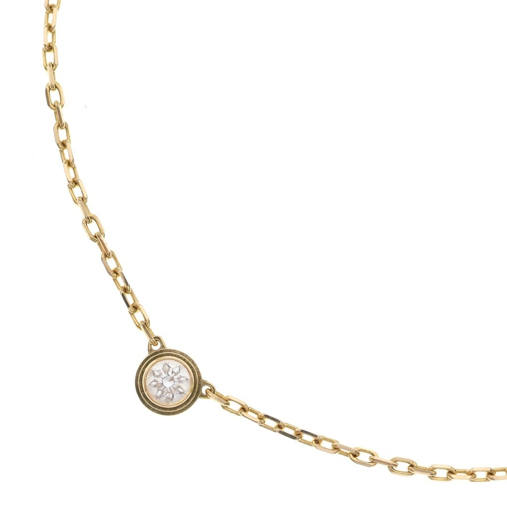 Cartier(カルティエ) ダムール XS 1Pダイヤ Au750 K18YG ダイヤモンド ネックレス イエローゴールド レディース