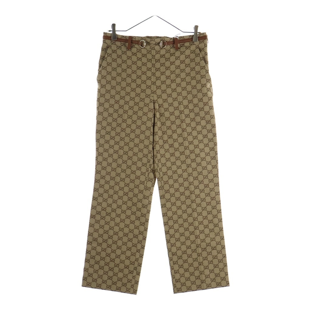 GUCCI(グッチ) GG CHINO PANTS GG総柄ロゴ チノパンツ ロングパンツ スラックス ジャカード ホースビット ポリエステル 820466 Z8BZK レディース