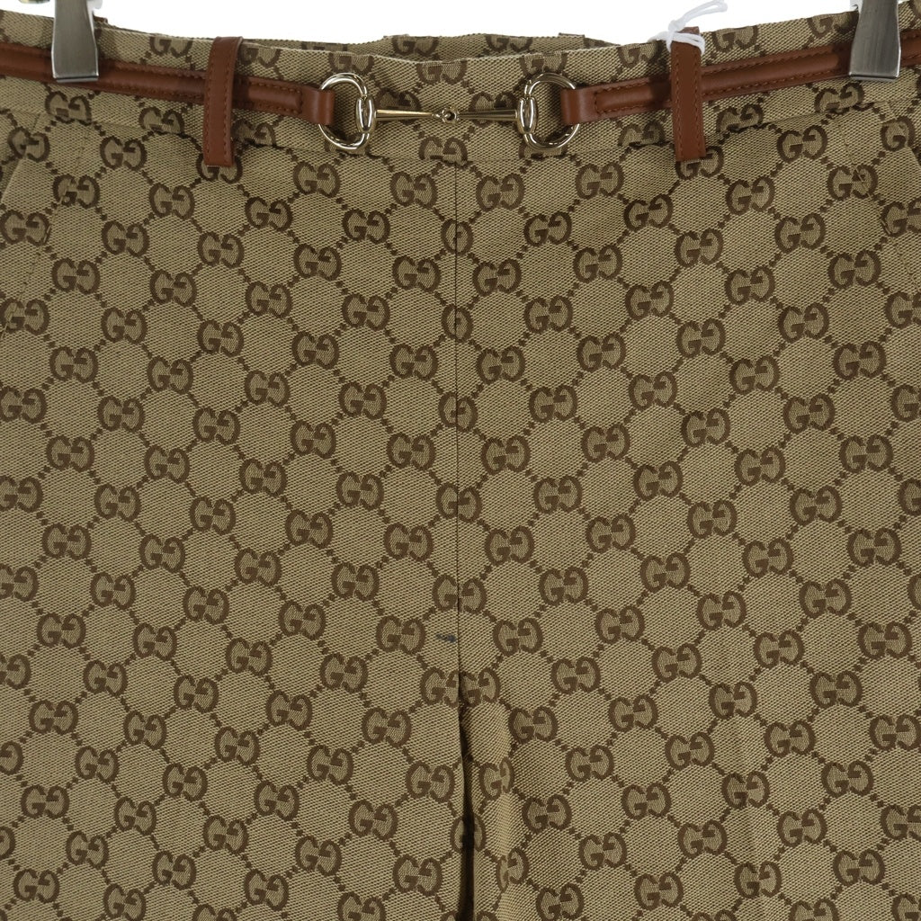 GUCCI(グッチ) GG CHINO PANTS GG総柄ロゴ チノパンツ ロングパンツ スラックス ジャカード ホースビット ポリエステル 820466 Z8BZK レディース