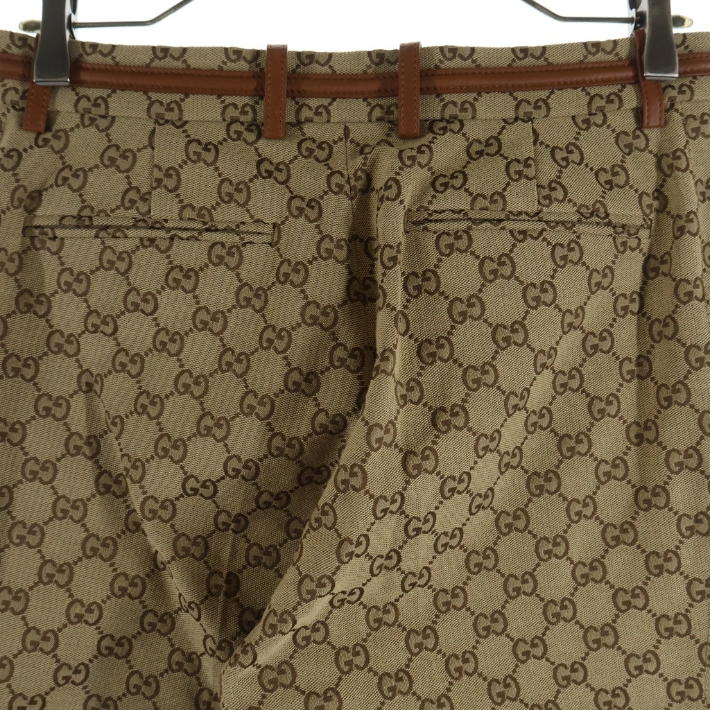 GUCCI(グッチ) GG CHINO PANTS GG総柄ロゴ チノパンツ ロングパンツ スラックス ジャカード ホースビット ポリエステル 820466 Z8BZK レディース