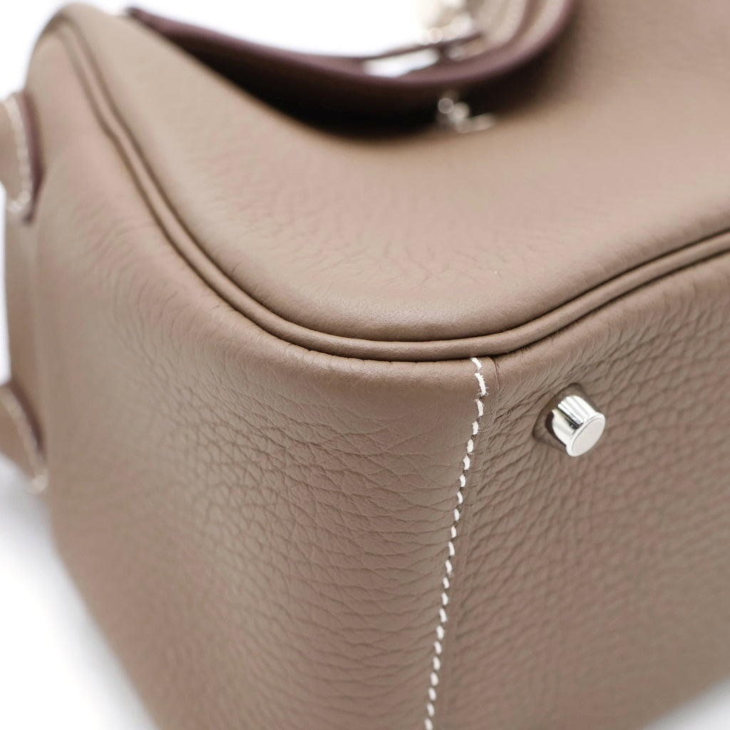 HERMES(エルメス) ミニリンディ エトゥープ ショルダーバッグ ミニバッグ グレージュ トリヨンクレマンス B刻印 シルバー金具 レディース