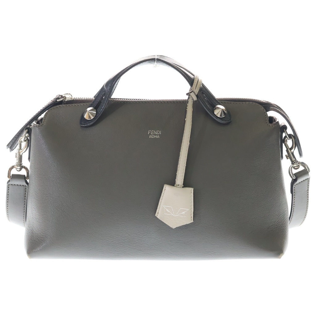 FENDI(フェンディ) バイザウェイ 2WAYバッグ ショルダーバッグ グレージュ レザー シルバー金具 レディース