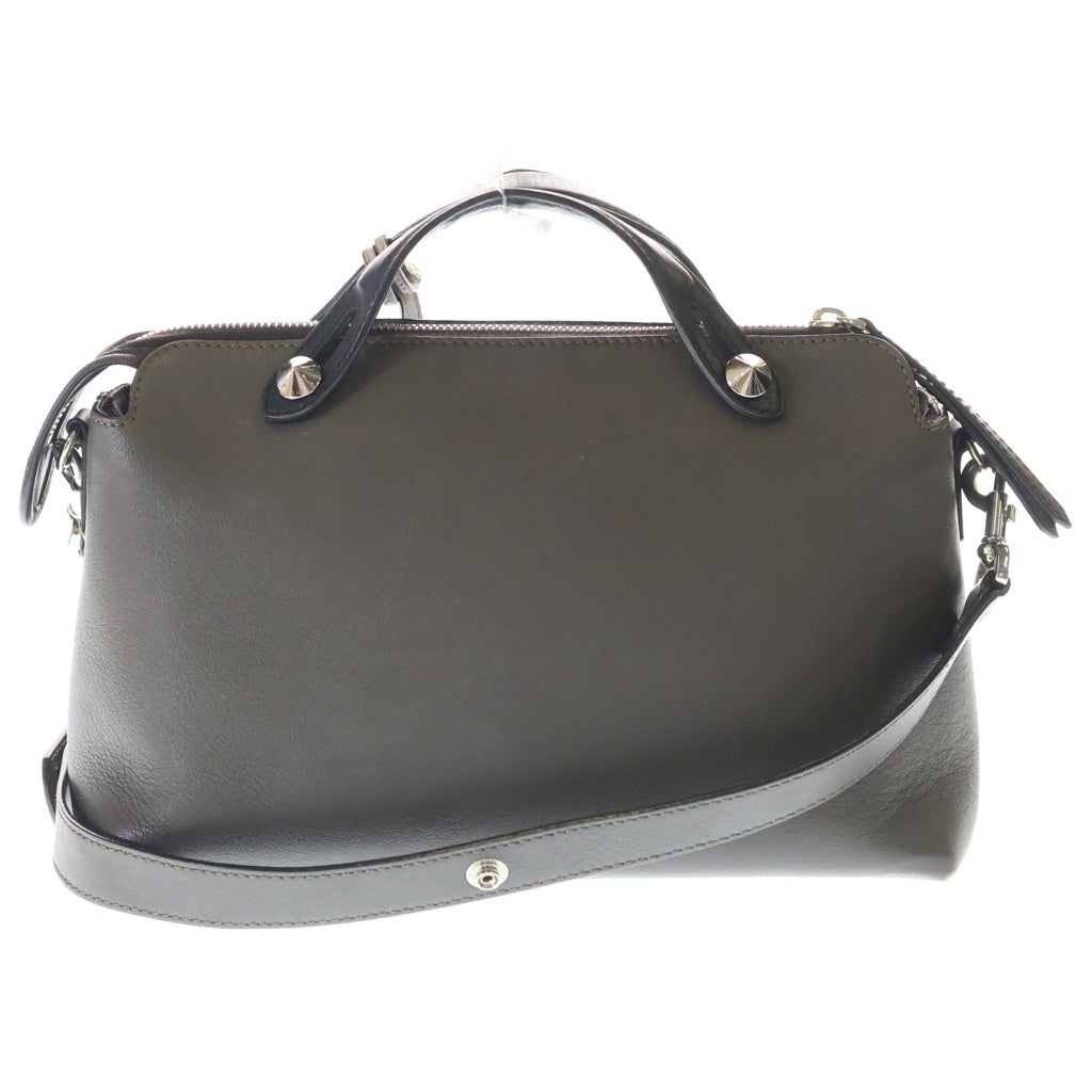 FENDI(フェンディ) バイザウェイ 2WAYバッグ ショルダーバッグ グレージュ レザー シルバー金具 レディース