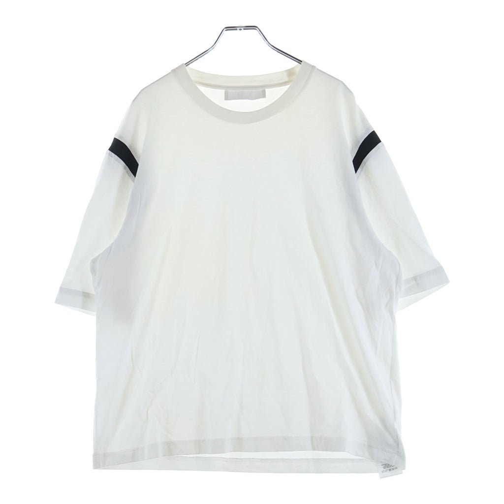 Neil Barrett(ニール バレット) サンダーボルト コットン 半袖 Tシャツ カットソー バイカラー #XL ホワイト/ブラック PBJT911S Q520S