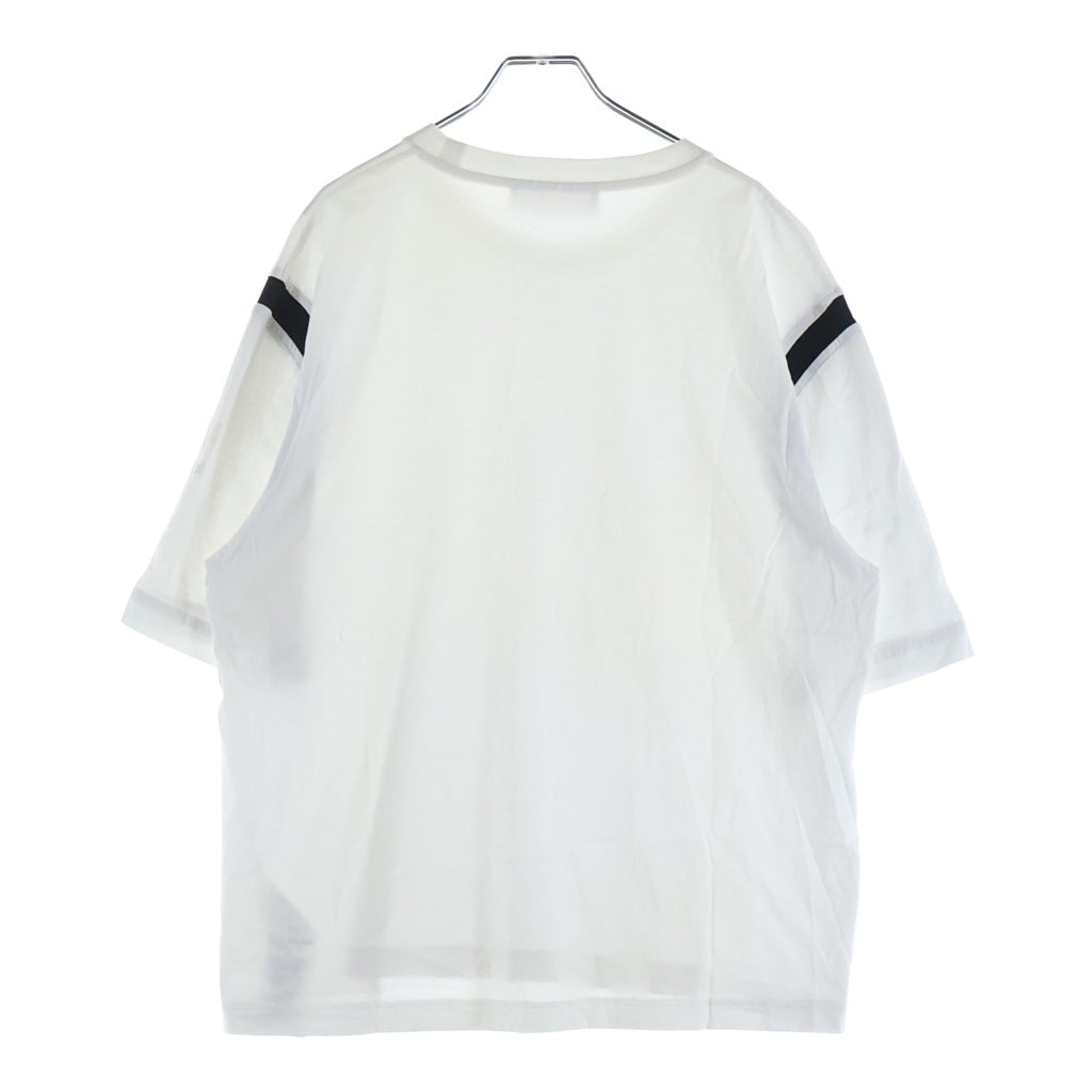 Neil Barrett(ニール バレット) サンダーボルト コットン 半袖 Tシャツ カットソー バイカラー #XL ホワイト/ブラック PBJT911S Q520S