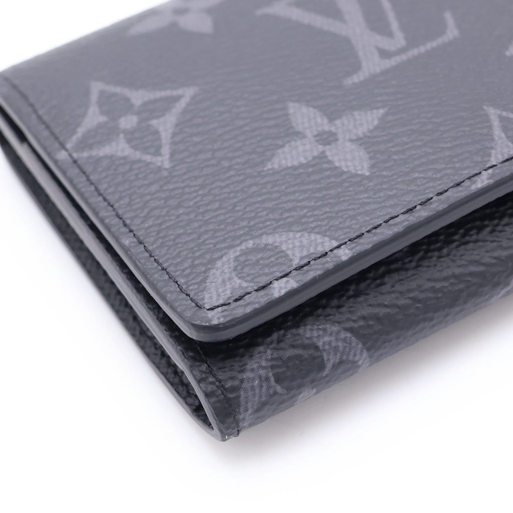 LOUIS VUITTON(ルイヴィトン) モノグラム エクリプス アンヴェロップ・カルト・ドゥ・ヴィジット レザー カードケース 名刺入れ コインケース パスケース ブラックM12874 I レディース