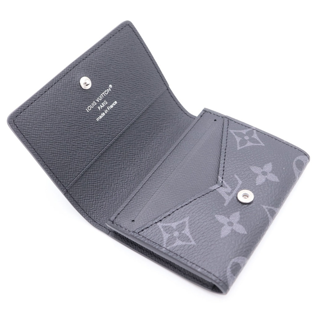 LOUIS VUITTON(ルイヴィトン) モノグラム エクリプス アンヴェロップ・カルト・ドゥ・ヴィジット レザー カードケース 名刺入れ コインケース パスケース ブラックM12874 I レディース