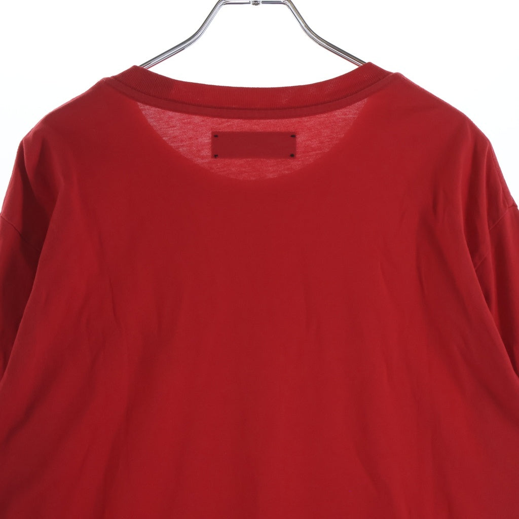 AMIRI(アミリ) BONES STACKED L/S TEE ボーン プリントデザイン 長袖Tシャツ カットソー レッド SRAMJYTE1076SMRBC09