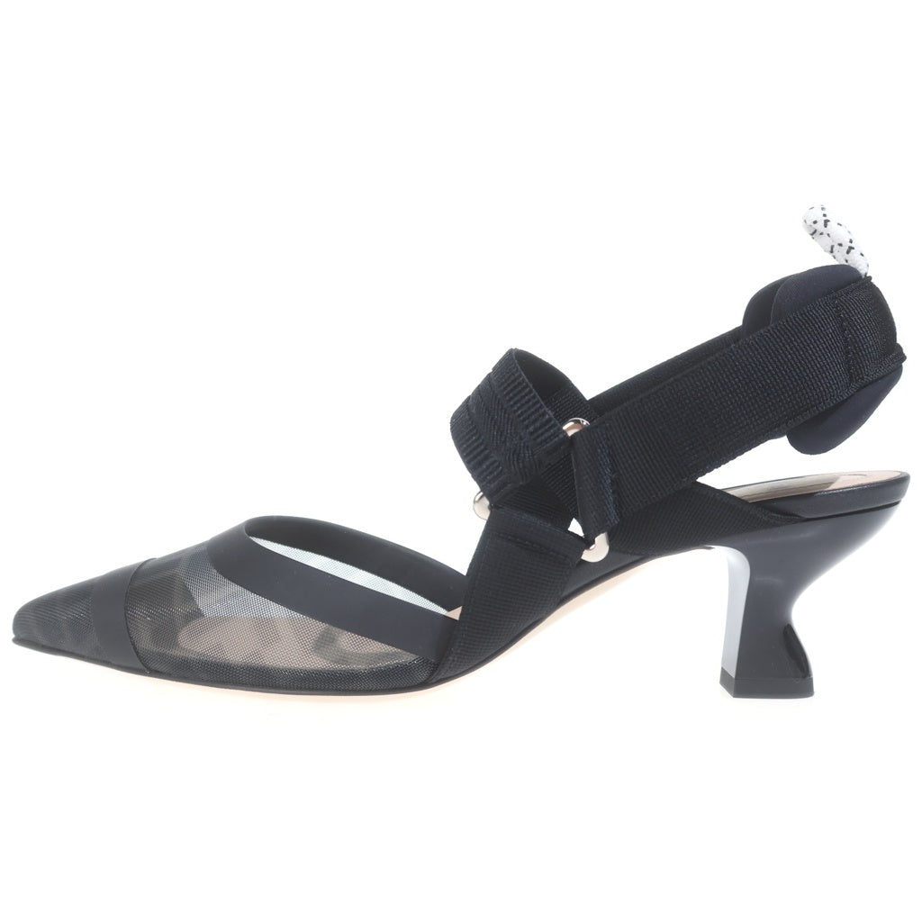 FENDI(フェンディ) コリブリ メッシュヒールパンプス ブラック #37 レディース