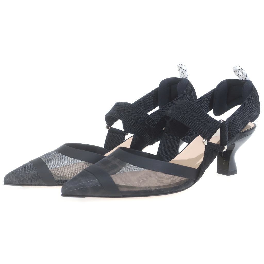 FENDI(フェンディ) コリブリ メッシュヒールパンプス ブラック #37 レディース