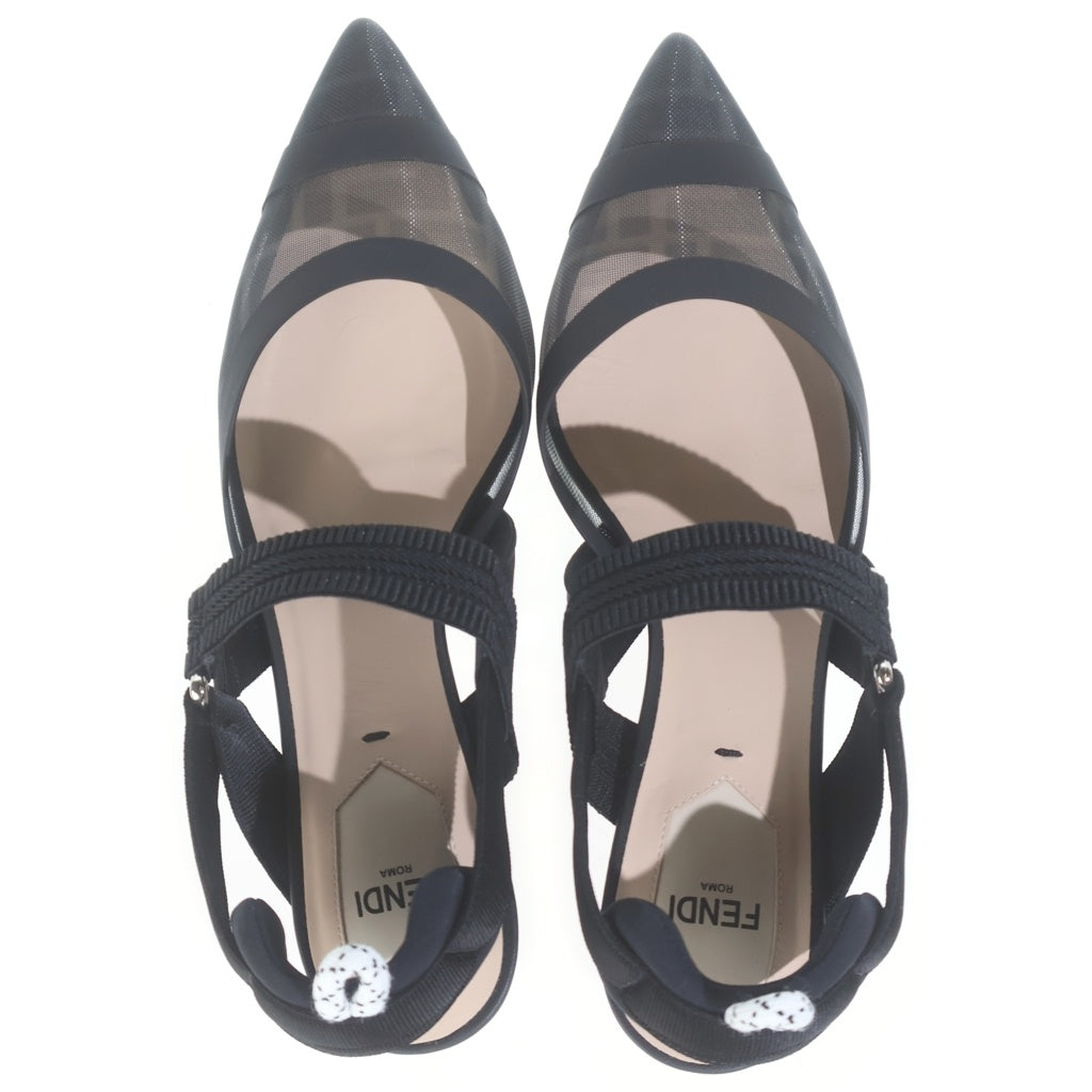 FENDI(フェンディ) コリブリ メッシュヒールパンプス ブラック #37 レディース