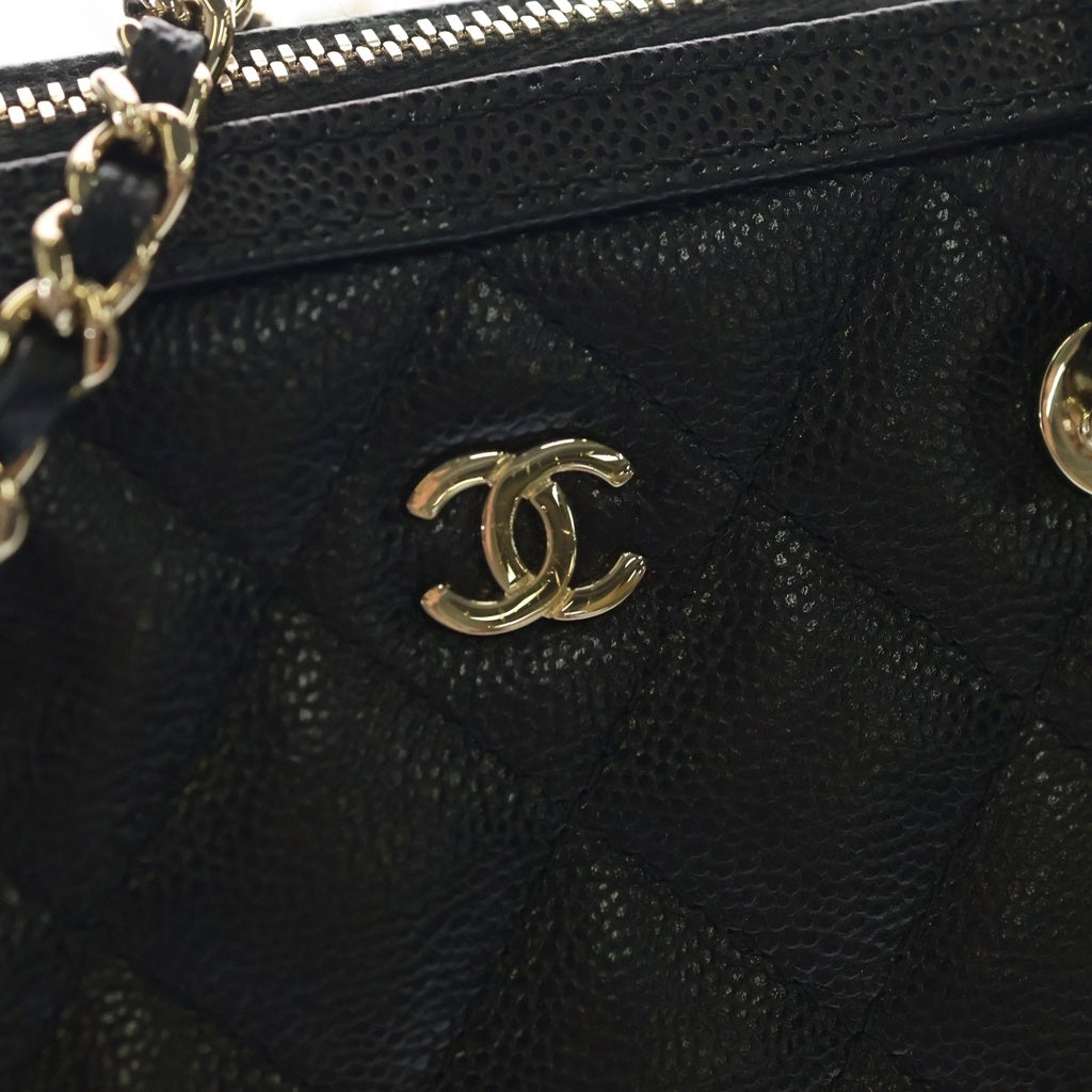 CHANEL(シャネル) マトラッセ タイムレス クラシック ライン 2WAY チェーンショルダーバッグ ハンドバッグ ミニボストンブラック キャビアスキン AP4474 ゴールド金具 レディース