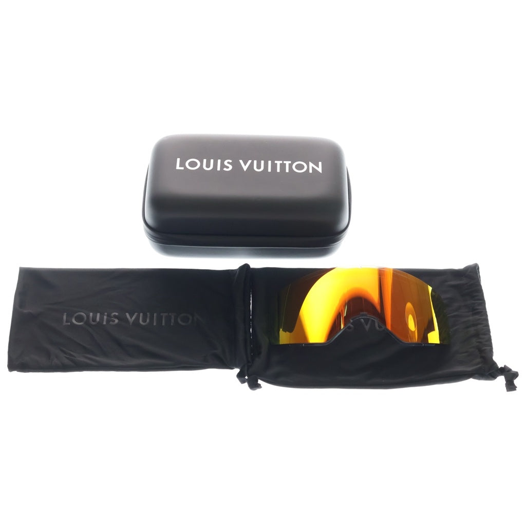 LOUIS VUITTON(ルイヴィトン) モノグラム スノーゴーグル ブラック/オレンジ R96433