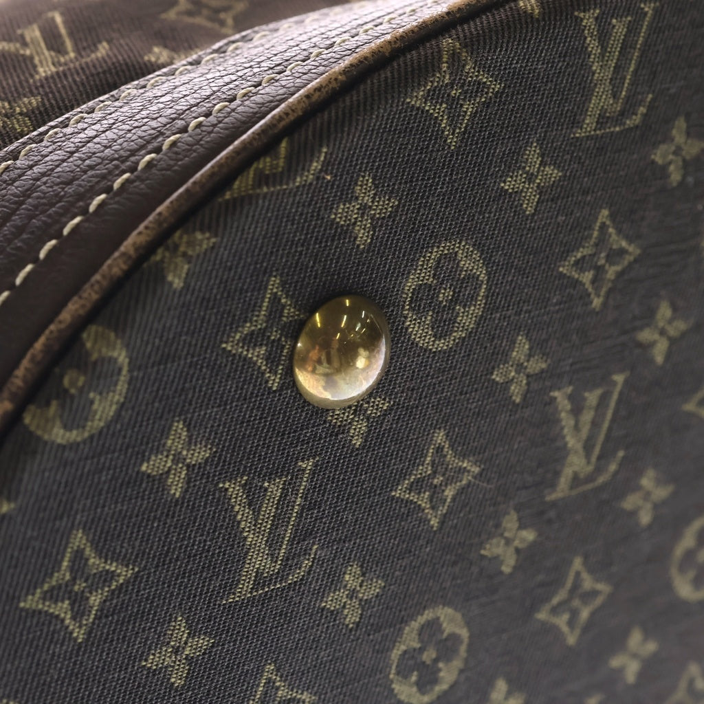 LOUIS VUITTON(ルイヴィトン) モノグラムミニラン バケット PM トートバッグ ハンドバッグ ブラウン レザー×キャンバス M95226 ゴールド金具 レディース