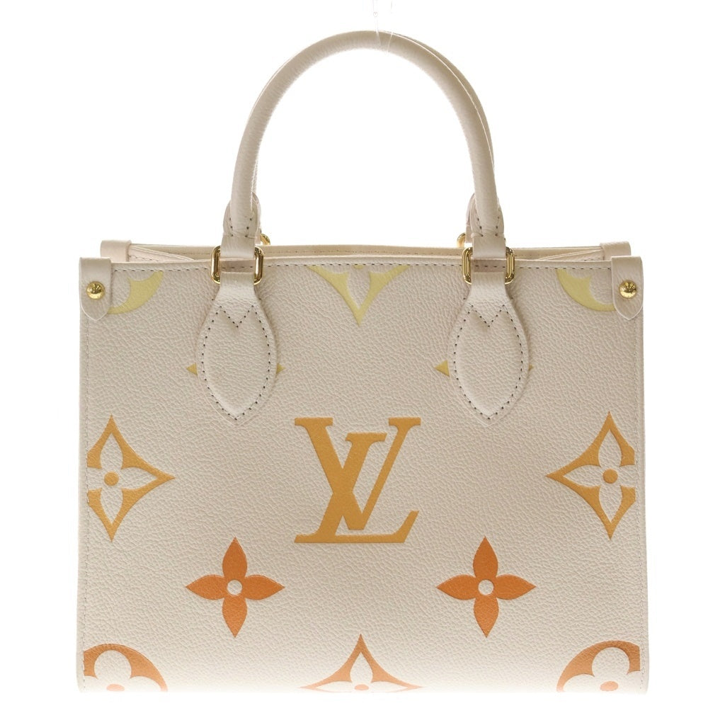 LOUIS VUITTON(ルイヴィトン) モノグラムアンプラント オンザゴーPM レザー 2WAY ハンドバッグ ショルダーバッグ ICタイプ クレームサフラン アイボリー M46513 レディース
