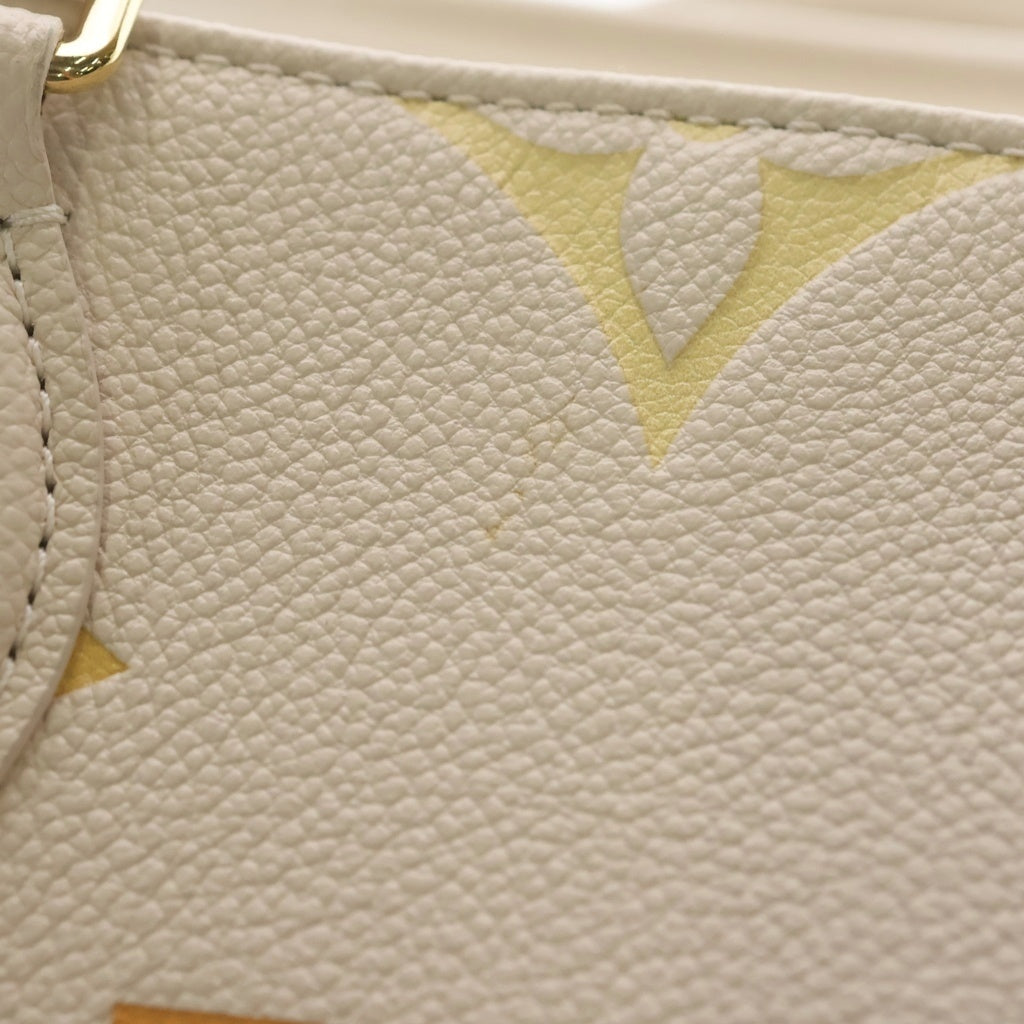 LOUIS VUITTON(ルイヴィトン) モノグラムアンプラント オンザゴーPM レザー 2WAY ハンドバッグ ショルダーバッグ ICタイプ クレームサフラン アイボリー M46513 レディース