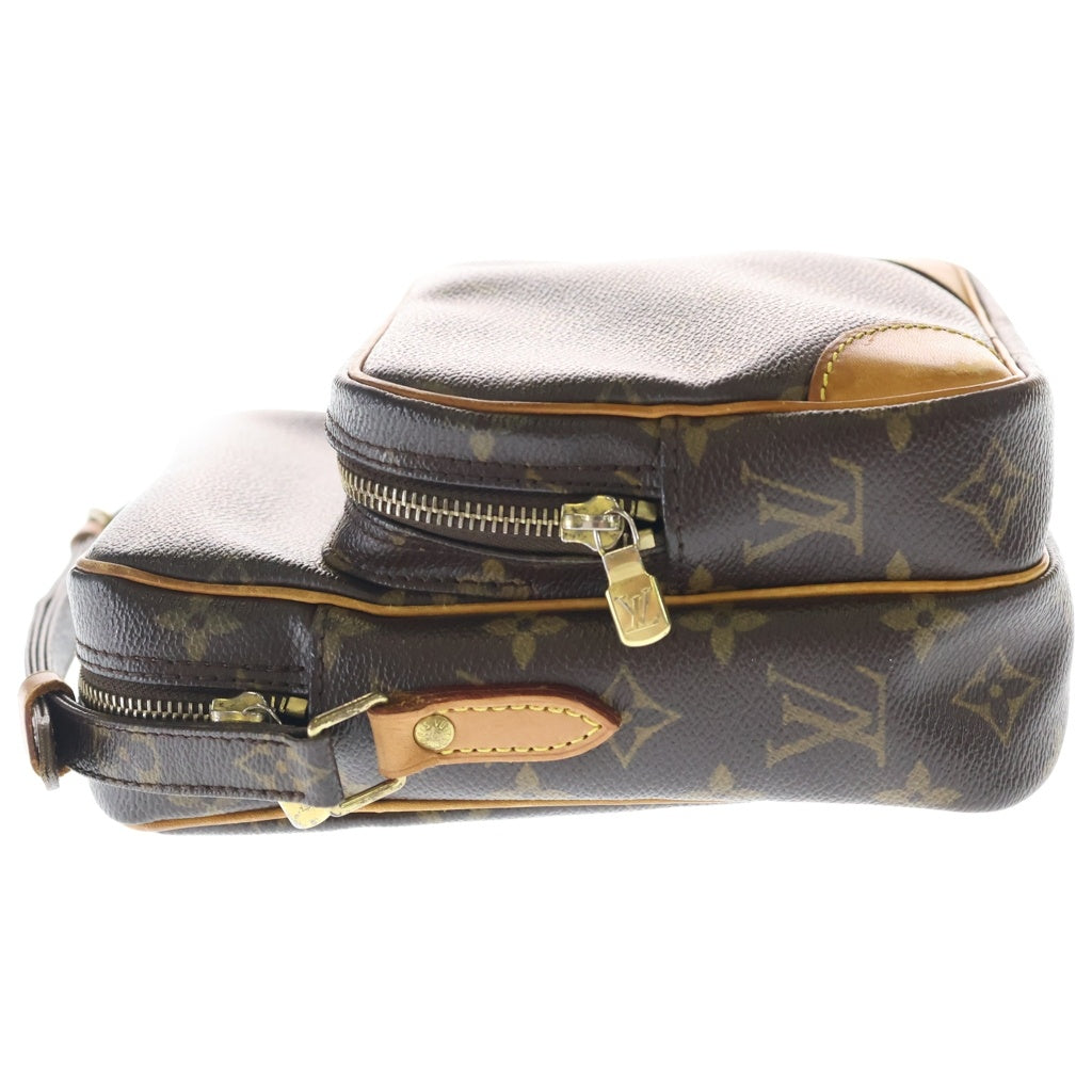LOUIS VUITTON(ルイヴィトン) モノグラム アマゾン ショルダーバッグ ミニバッグ ブラウン レザー×PVC M45236 ゴールド金具 レディース