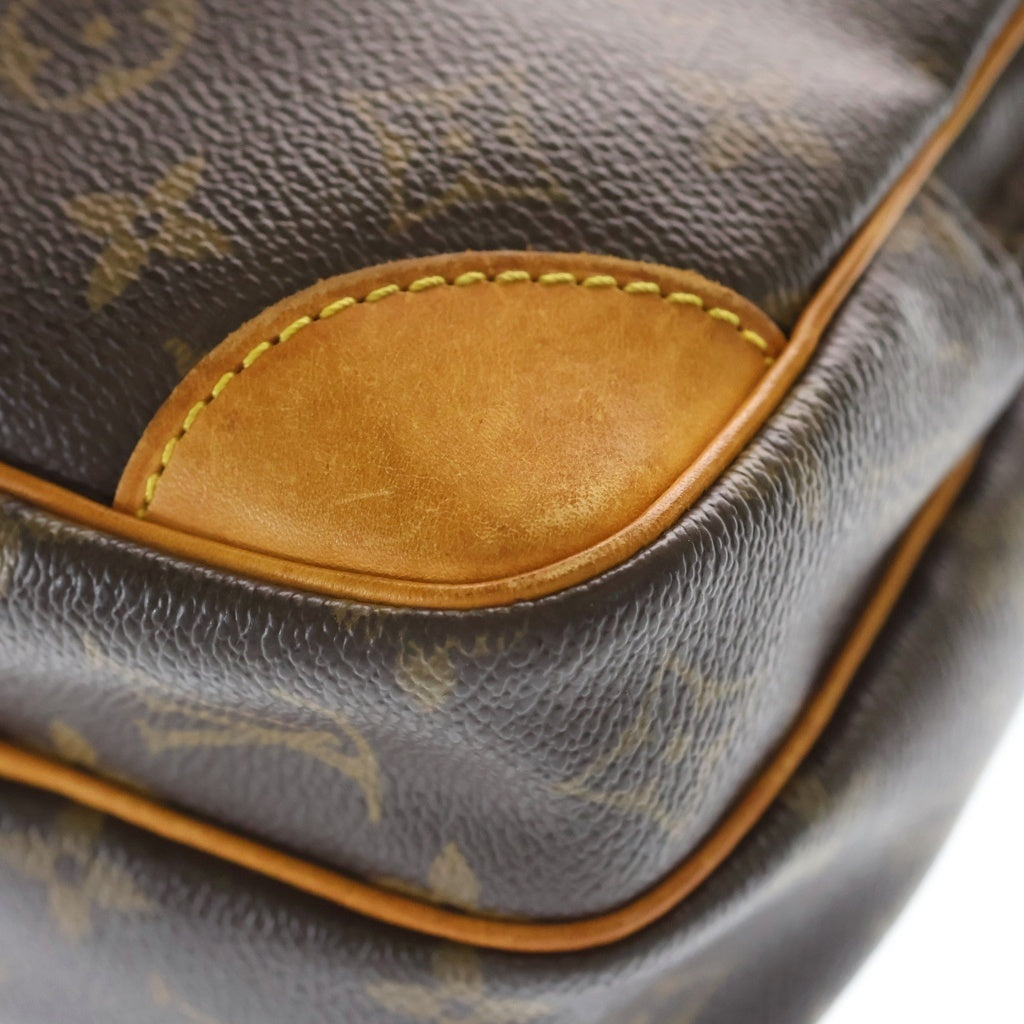LOUIS VUITTON(ルイヴィトン) モノグラム アマゾン ショルダーバッグ ミニバッグ ブラウン レザー×PVC M45236 ゴールド金具 レディース