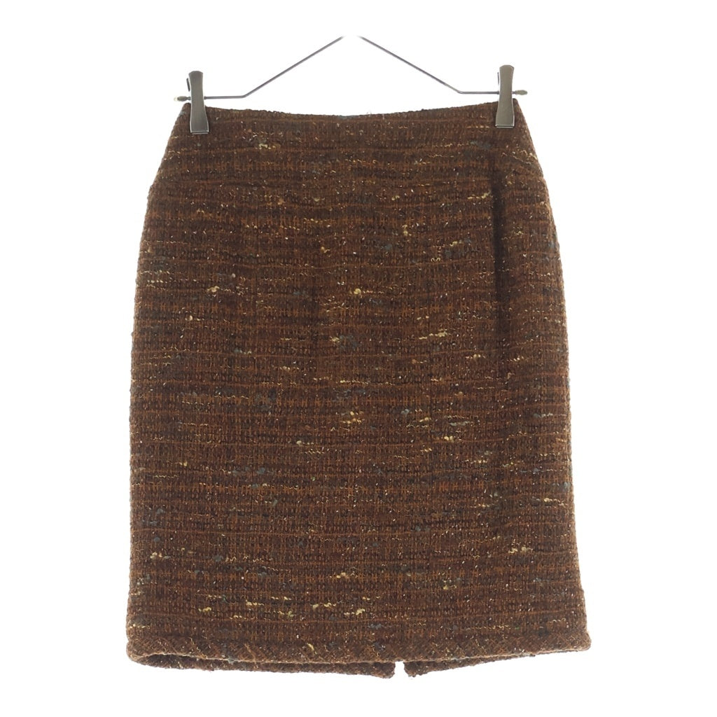 CHANEL(シャネル) 98AW archive Wool Tweed Skirt ココマークボタン ウールツイード スカート ブラウン P12140V07047 レディース