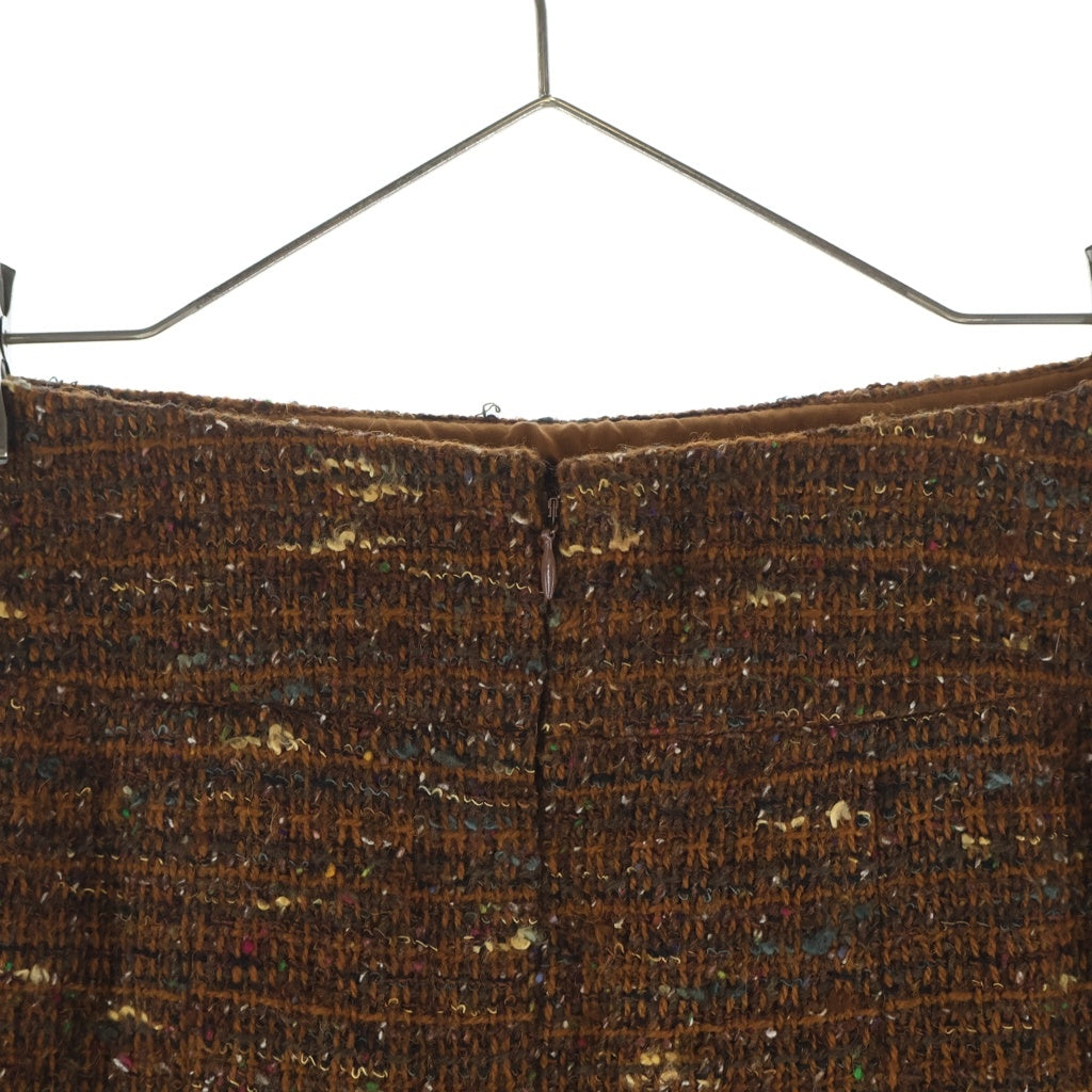 CHANEL(シャネル) 98AW archive Wool Tweed Skirt ココマークボタン ウールツイード スカート ブラウン P12140V07047 レディース