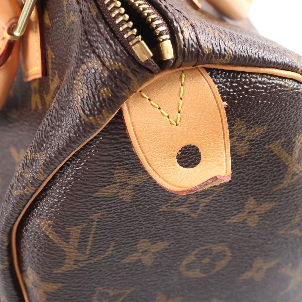 LOUIS VUITTON(ルイヴィトン) モノグラム スピーディ25 PVC レザー ハンドバッグ ミニボストンバッグ ブラウン M41109 レディース