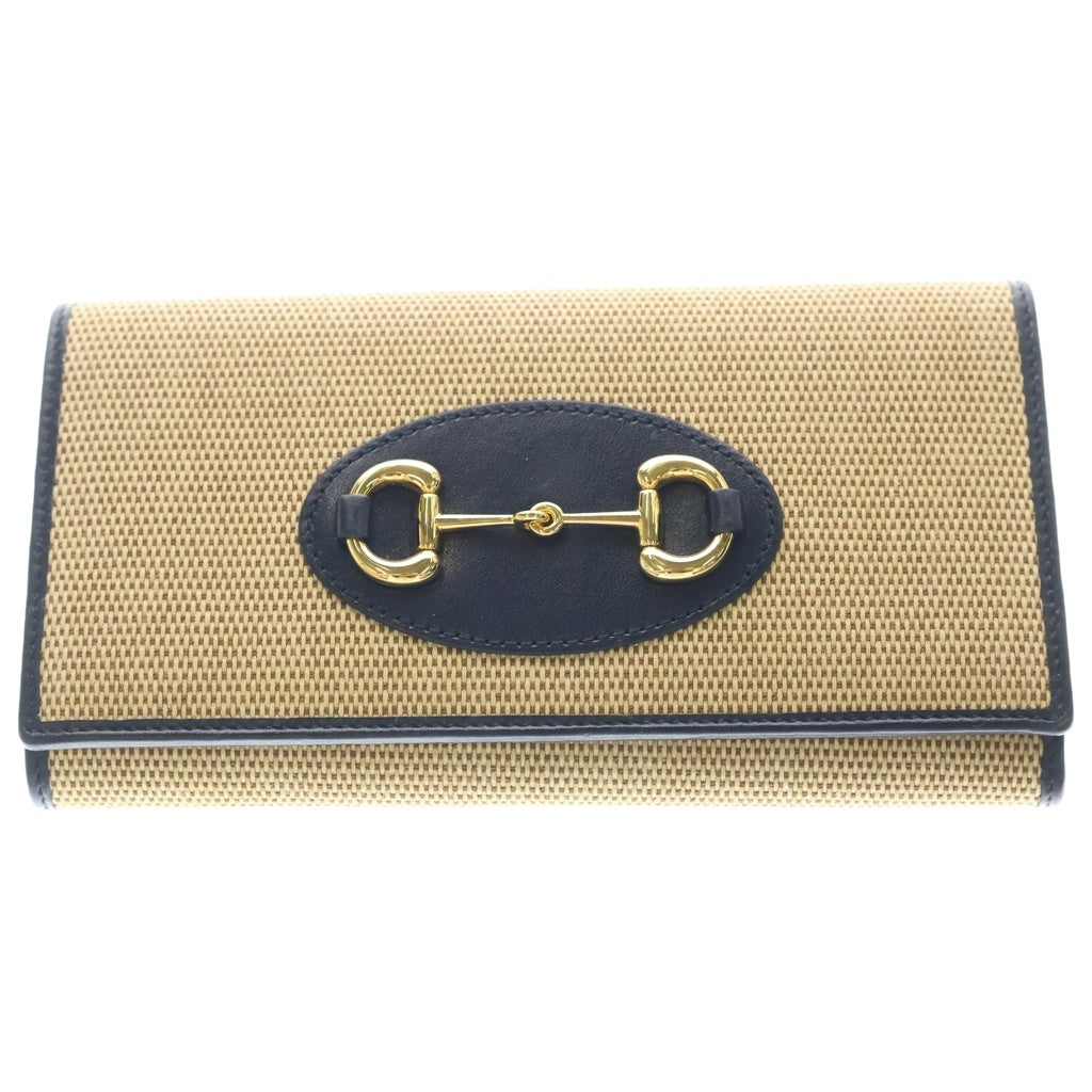 GUCCI(グッチ) ホースビット 1955 チェーンショルダーウォレット ショルダーバッグ ベージュ×ネイビー キャンバス×レザー 621888 レディース