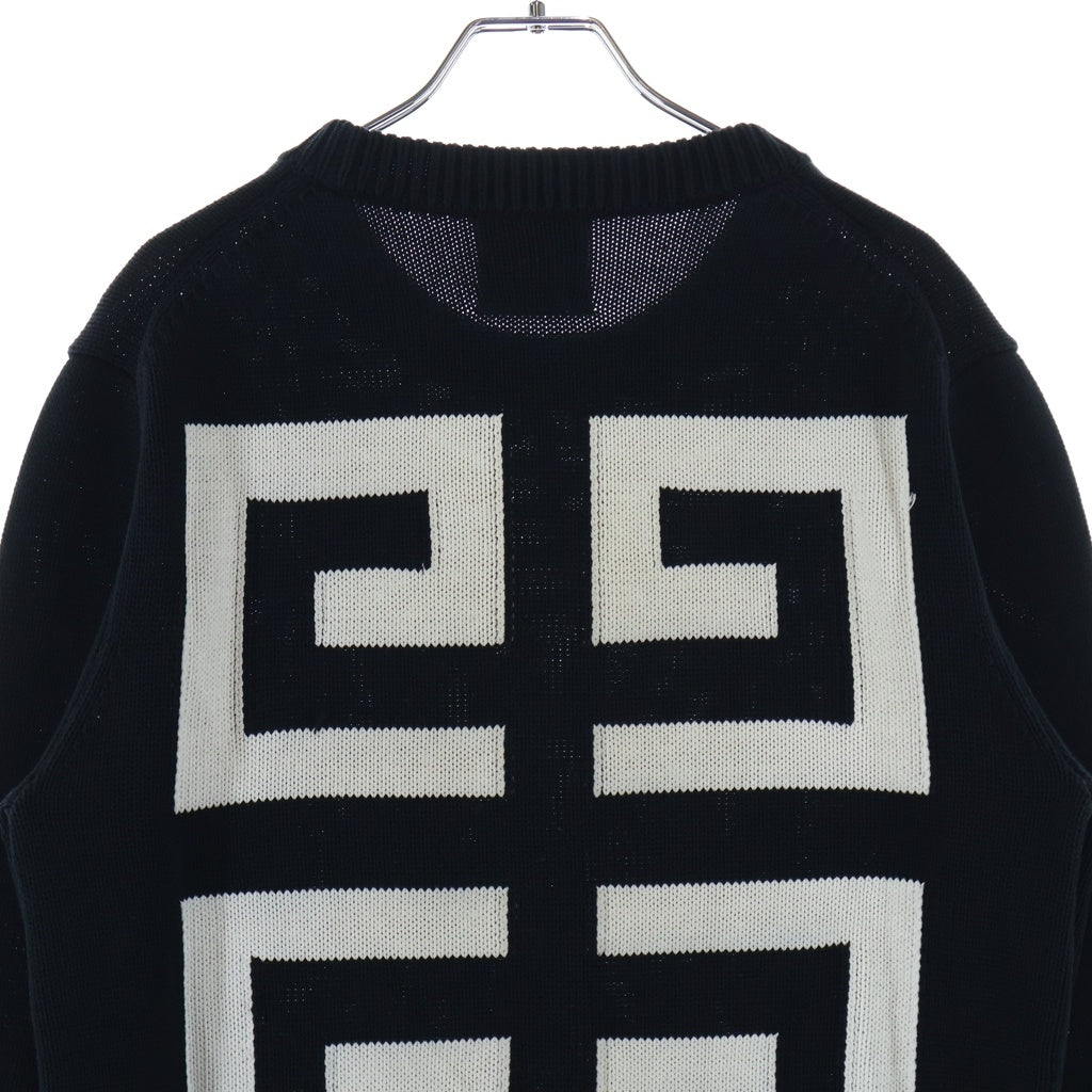 GIVENCHY(ジバンシィ) ロゴ 4G コットン クルーネック ニット セーター #XS ブラック BM90G9401M
