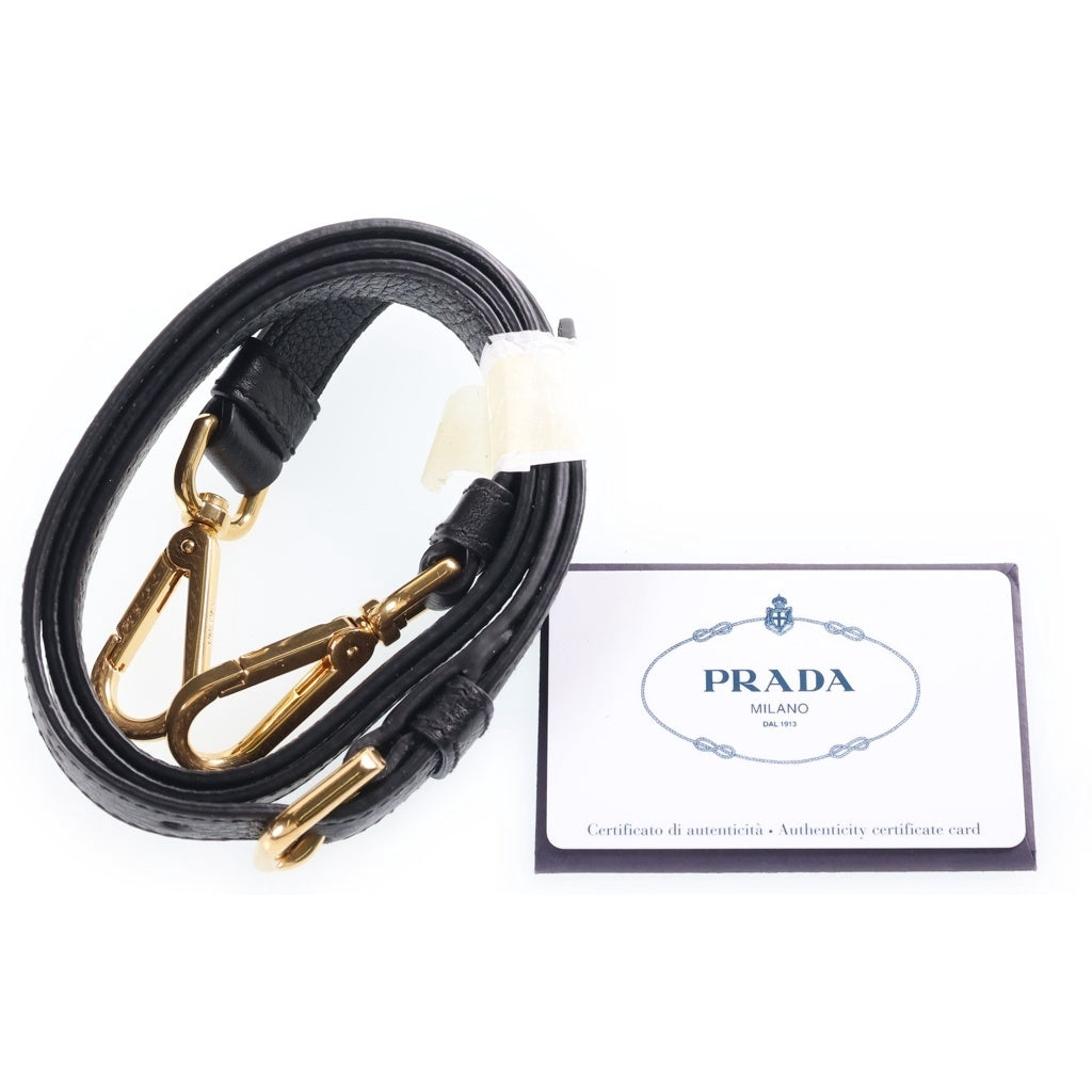 PRADA(プラダ) ヴィッテロ フェニックス レザー 2WAY ハンド ショルダー トートバッグ ゴールド金具 ブラック 1BG865 レディース