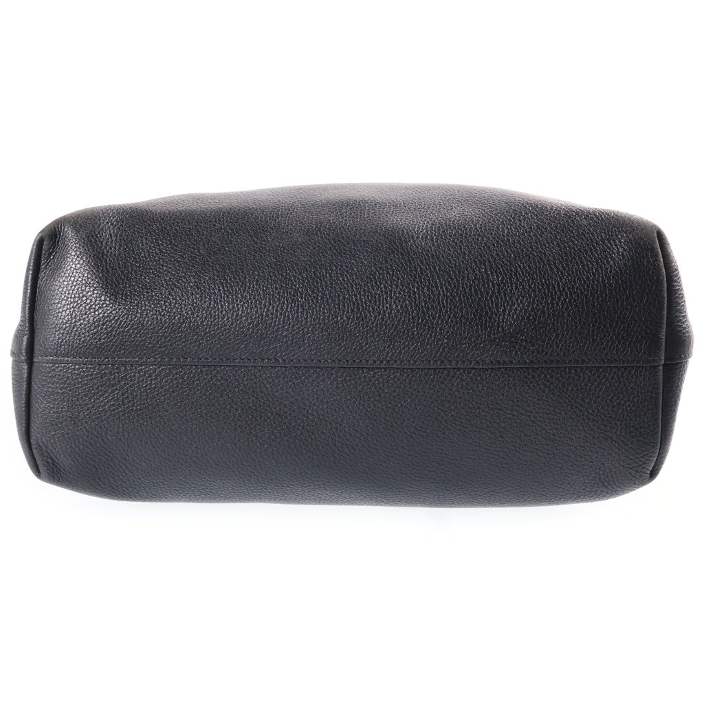 PRADA(プラダ) ヴィッテロ フェニックス レザー 2WAY ハンド ショルダー トートバッグ ゴールド金具 ブラック 1BG865 レディース