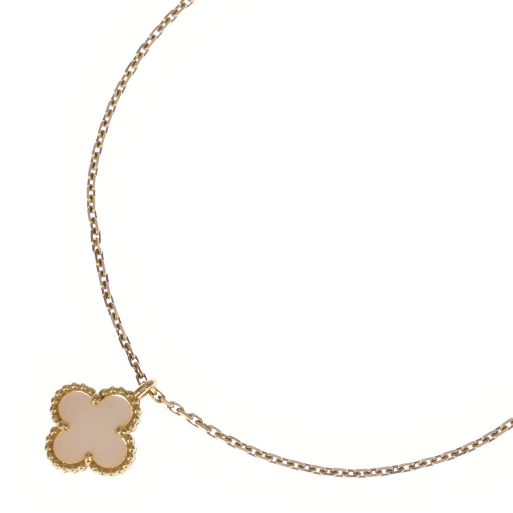 Van Cleef & Arpels(ヴァンクリーフアンドアーペル) スウィートアルハンブラ マザーオブパール Au750 K18YG ネックレス ペンダント イエローゴールド VCARF69100 レディース