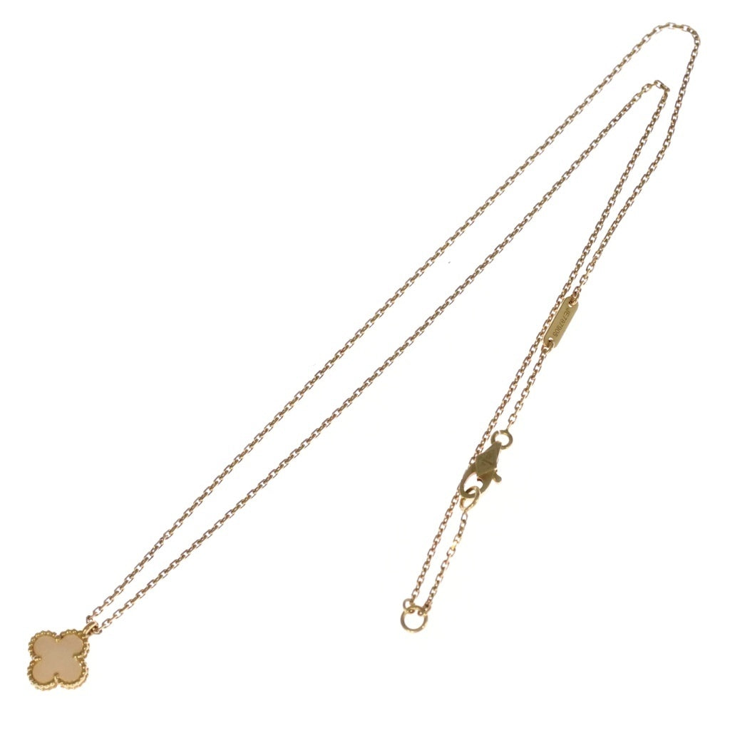 Van Cleef & Arpels(ヴァンクリーフアンドアーペル) スウィートアルハンブラ マザーオブパール Au750 K18YG ネックレス ペンダント イエローゴールド VCARF69100 レディース