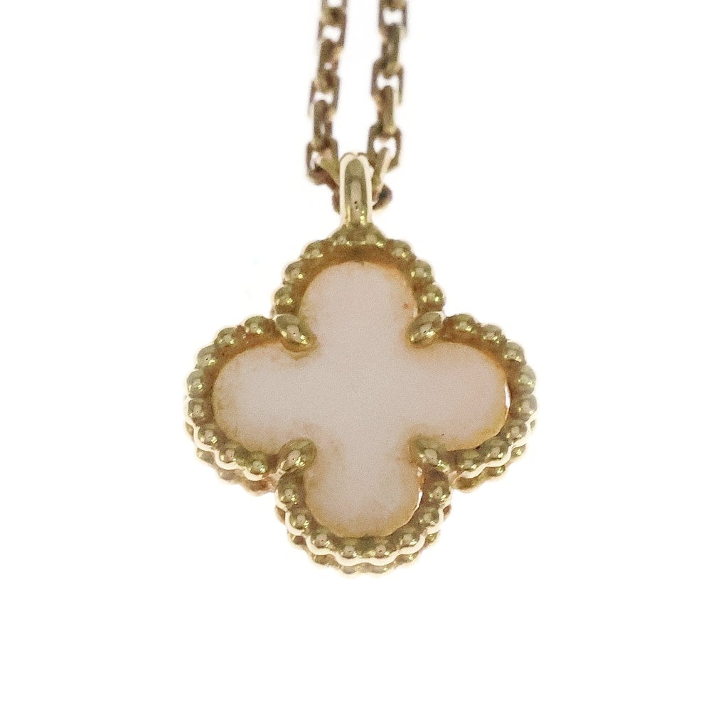 Van Cleef & Arpels(ヴァンクリーフアンドアーペル) スウィートアルハンブラ マザーオブパール Au750 K18YG ネックレス ペンダント イエローゴールド VCARF69100 レディース