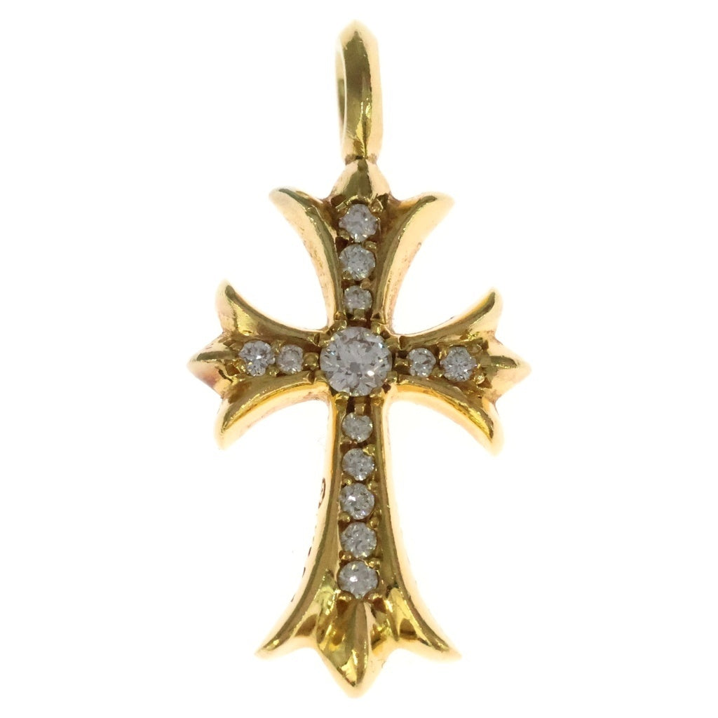 CHROME HEARTS(クロムハーツ) 22K TNY CRSF P/DIA タイニーファットクロス PAVEダイヤ ペンダントトップ ゴールドBCA033