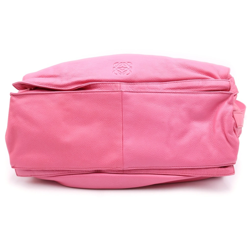 LOEWE(ロエベ) フラメンコ フリンジ ショルダーバック ハンドバッグ ピンク レザー レディース