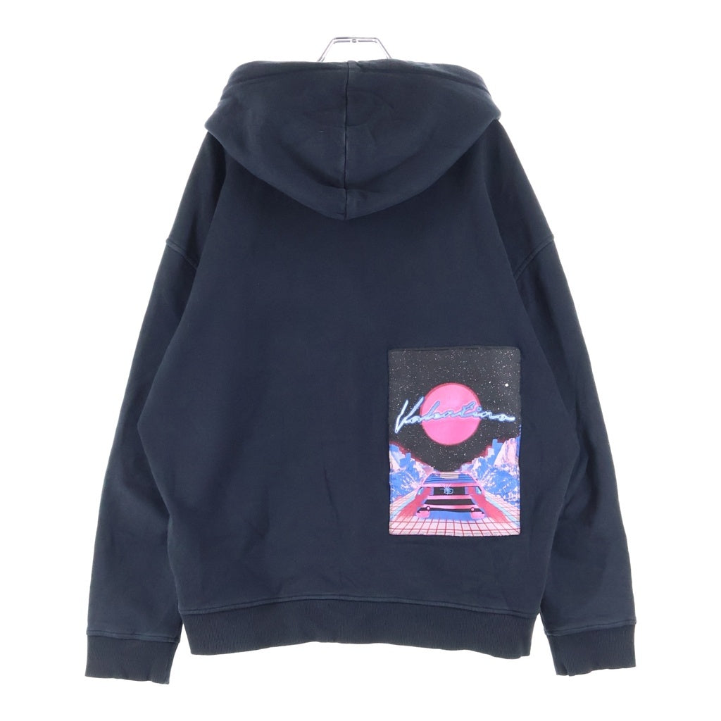 VALENTINO(ヴァレンティノ) ロゴパッチ ドローストリング フーディー パーカー ブラック XV3MF21M862