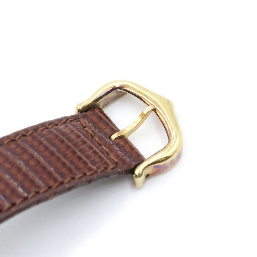 Cartier(カルティエ) マストタンクSM ヴェルメイユ ボルドー文字盤 レザーベルト SV925×GP 手巻き ヴィンテージ 腕時計 レディース
