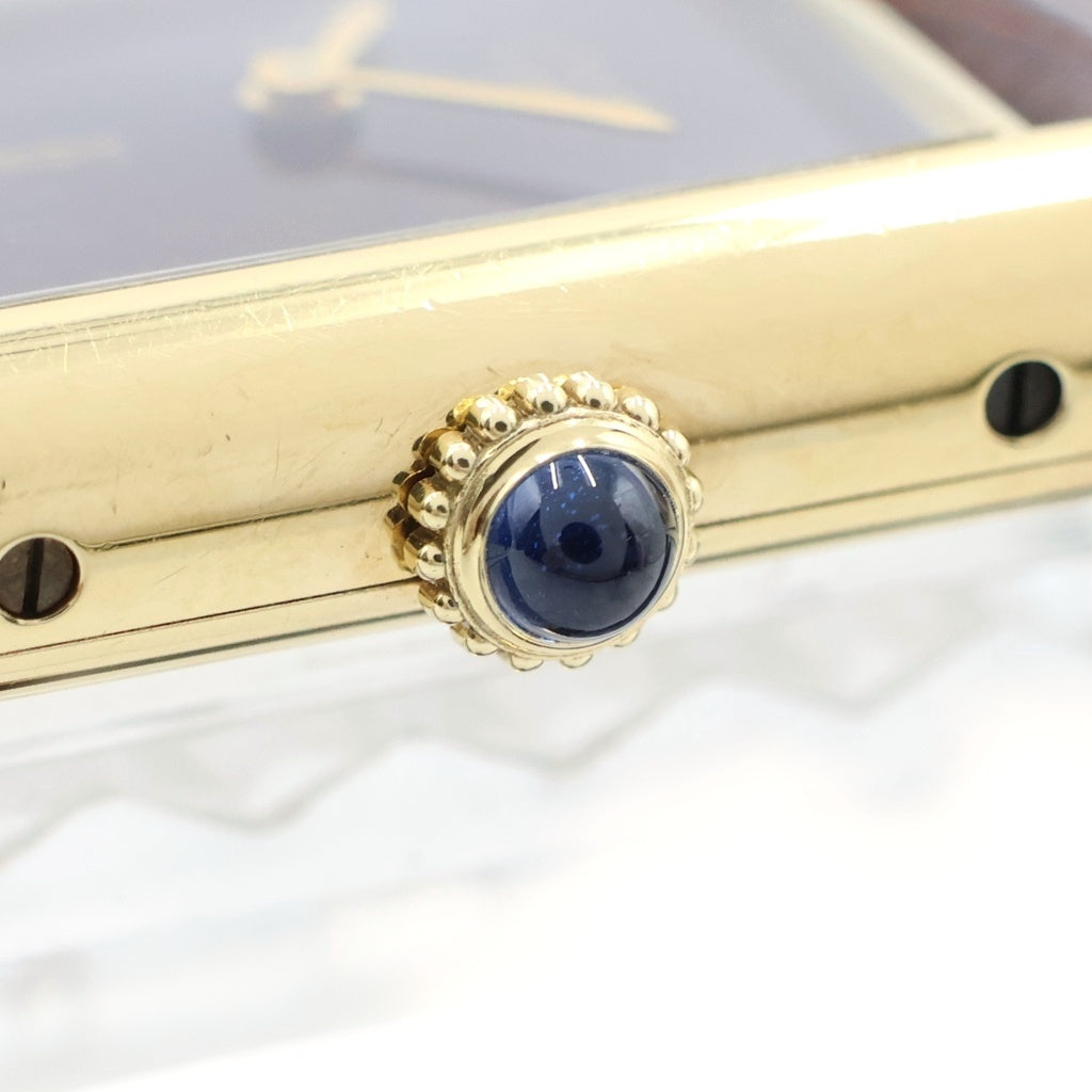 Cartier(カルティエ) マストタンクSM ヴェルメイユ ボルドー文字盤 レザーベルト SV925×GP 手巻き ヴィンテージ 腕時計 レディース